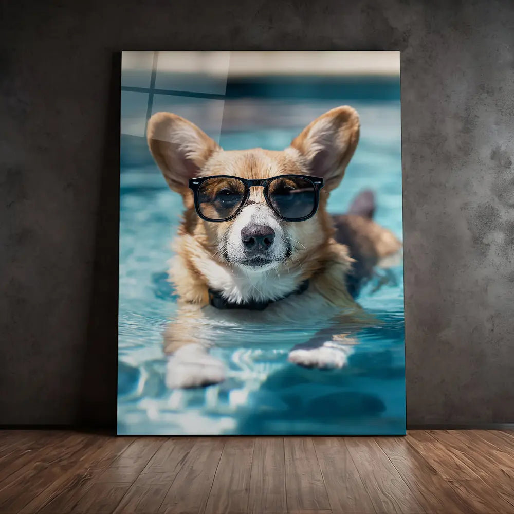 Welsh Corgi Swimming