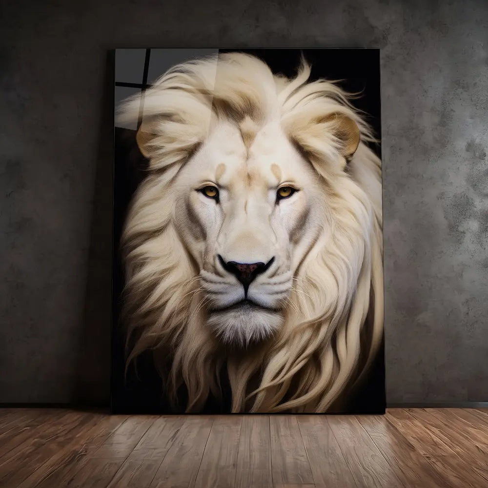 White Lion Black Portrait