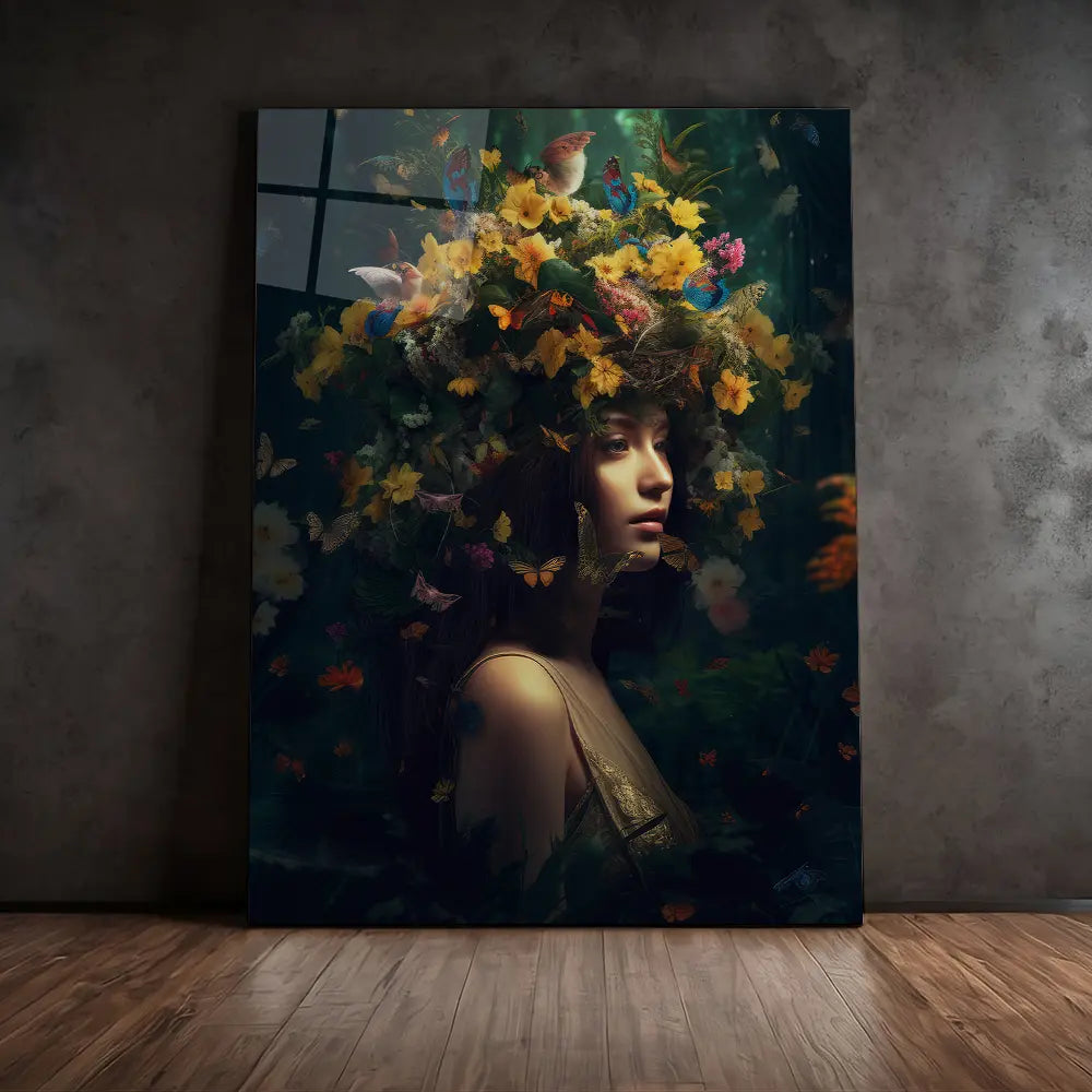 Woman Floral Head