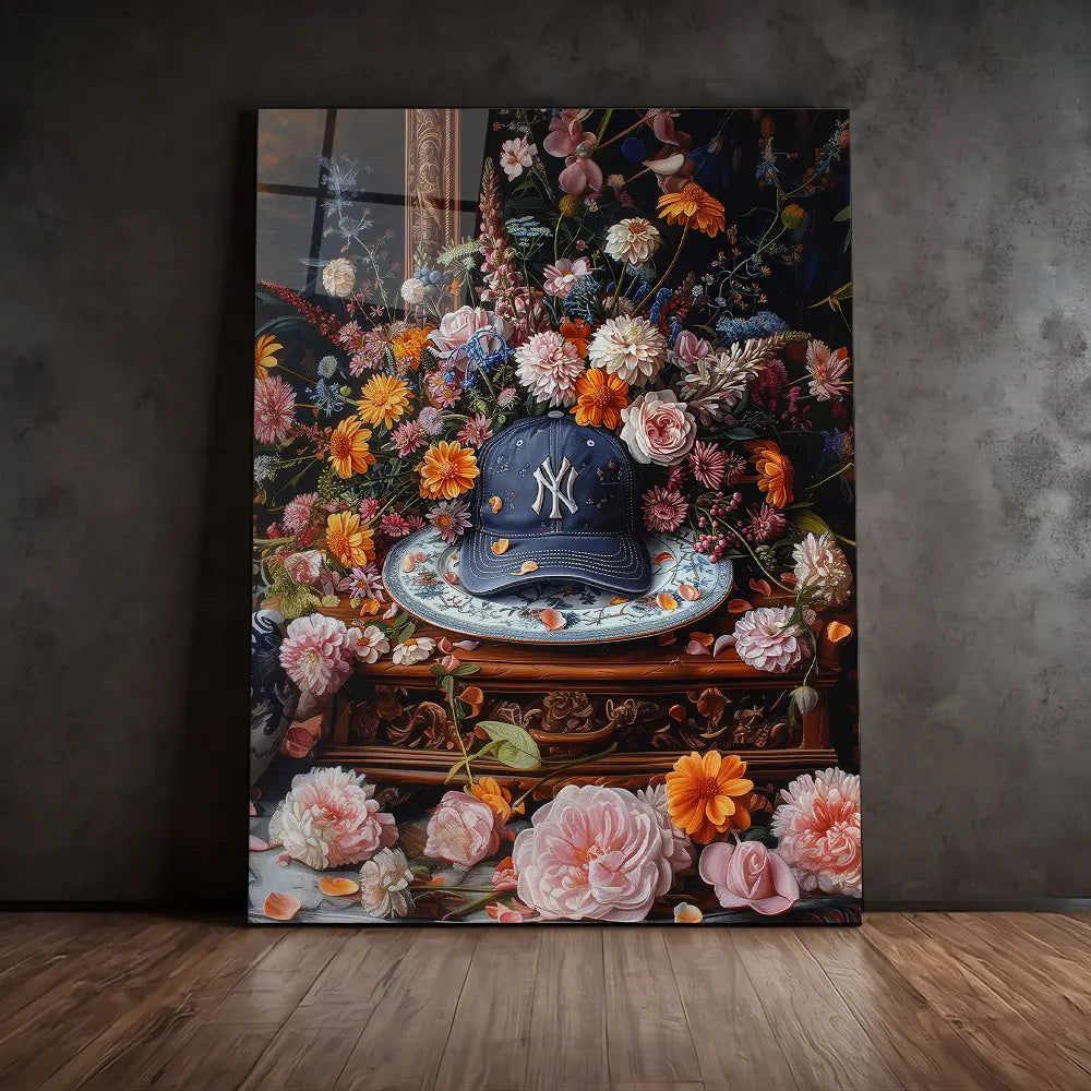 Yankees Cap Flowers