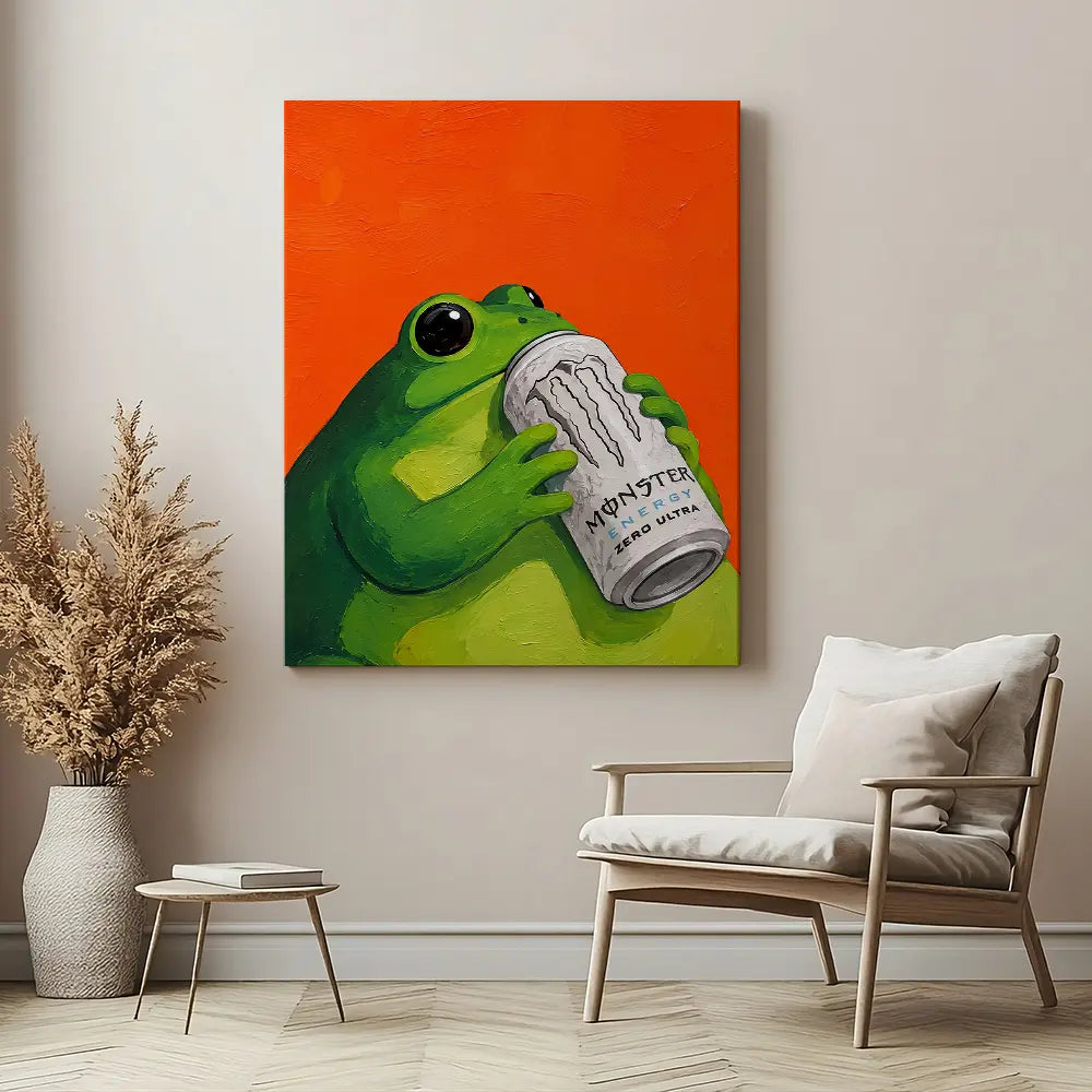 Frog Drinking Monster