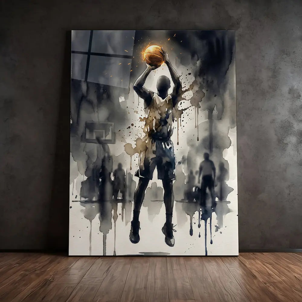 Watercolor Jump Shot
