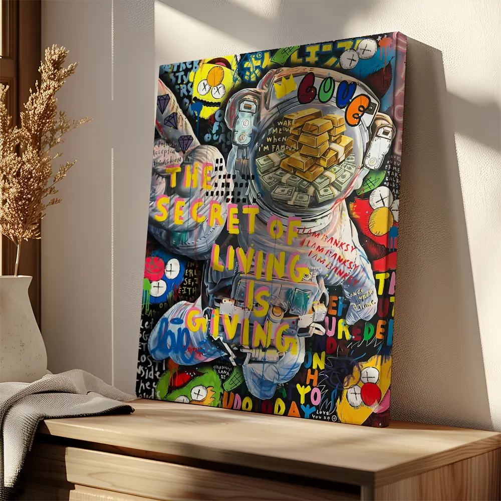 Astronaut Money Pop Art