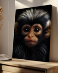Baby Colobus Monkey Black Portrait