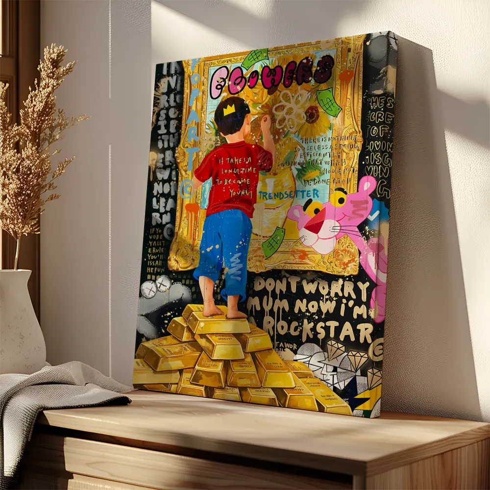 Banksy Gold Pop Art