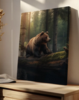 Bear Climbing Tree Trunk