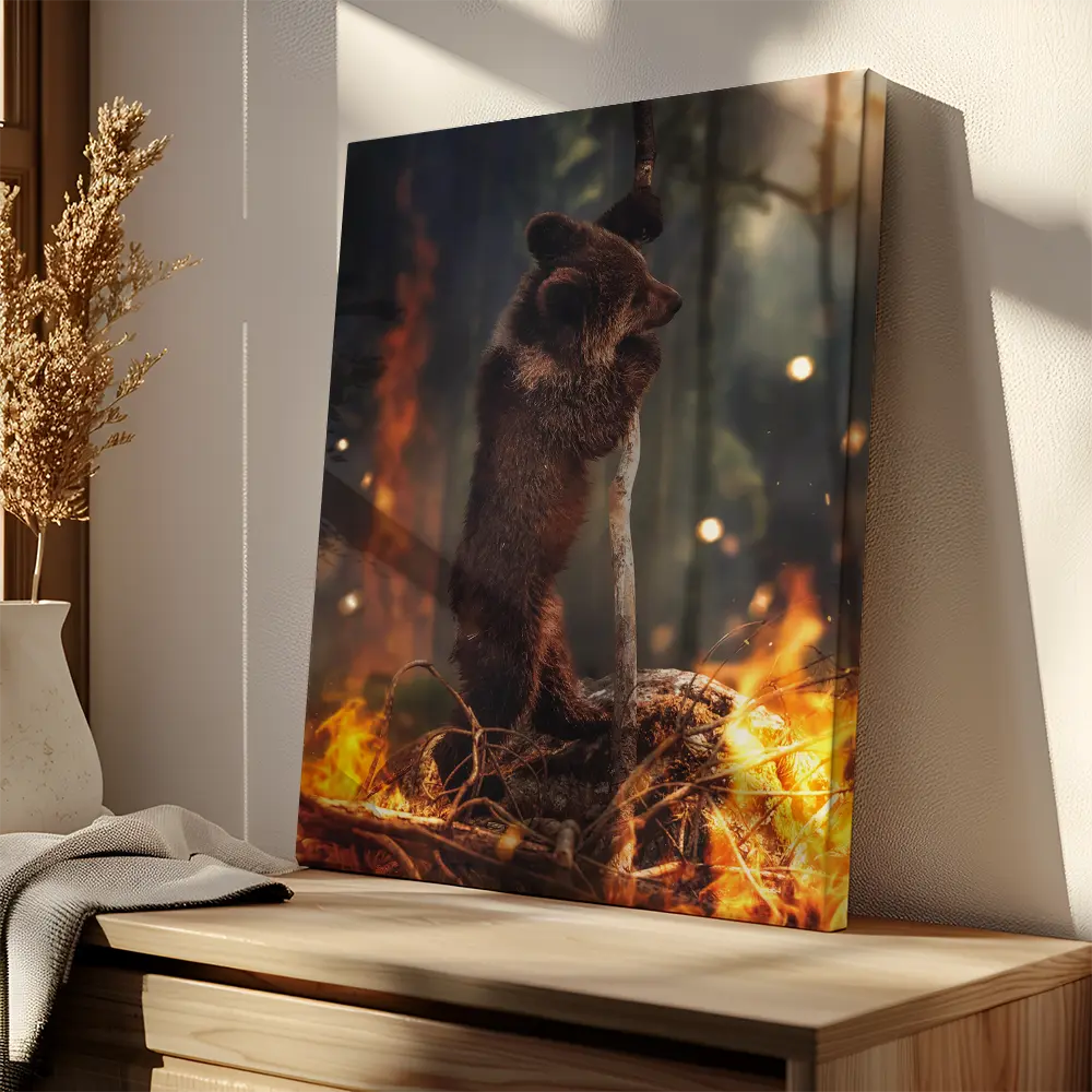 Bear Escaping Fire