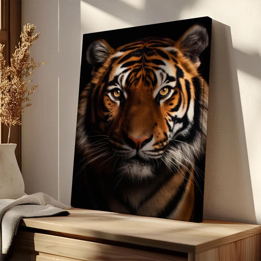 Bengal Tiger Black Portrait