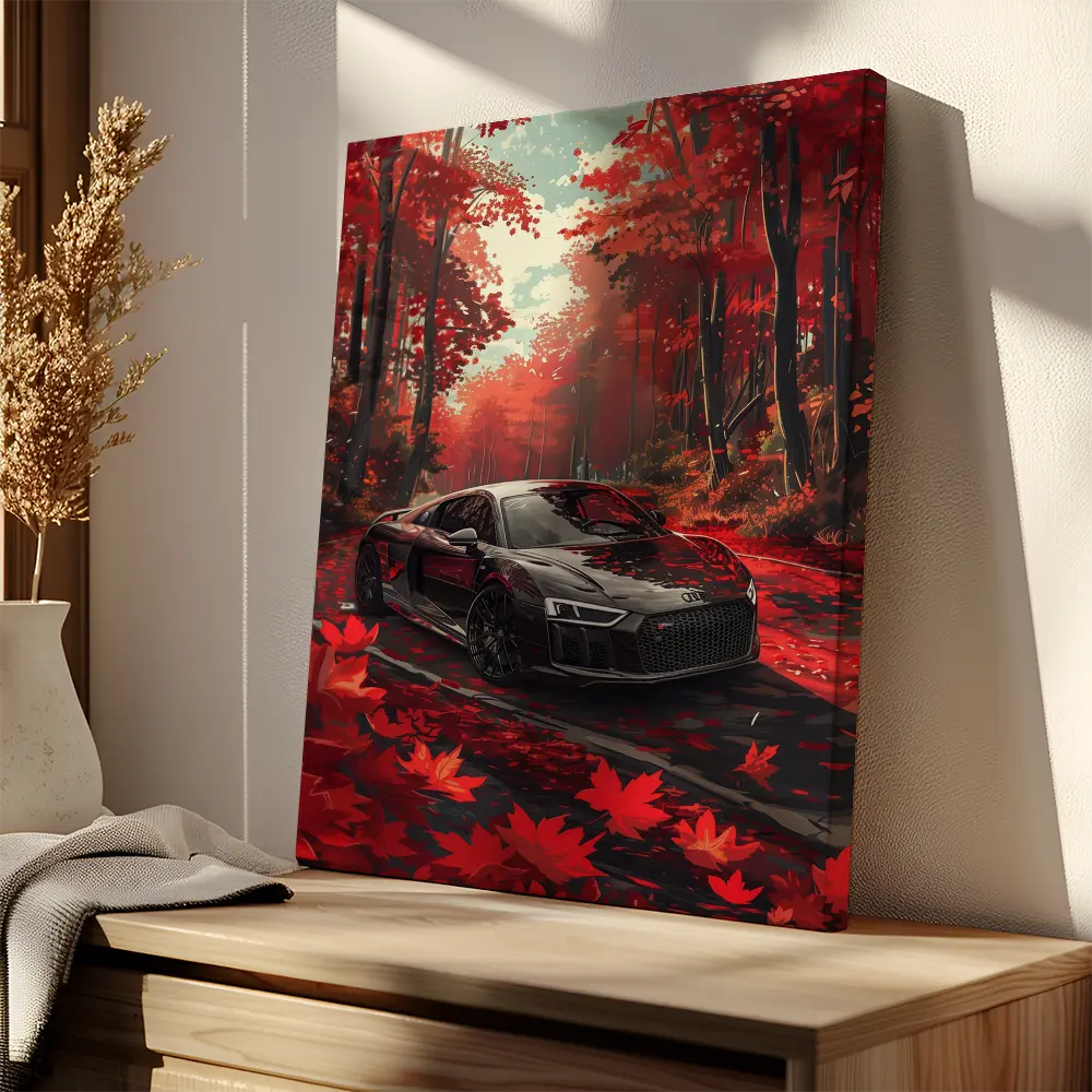 Black Audi Red Autumn