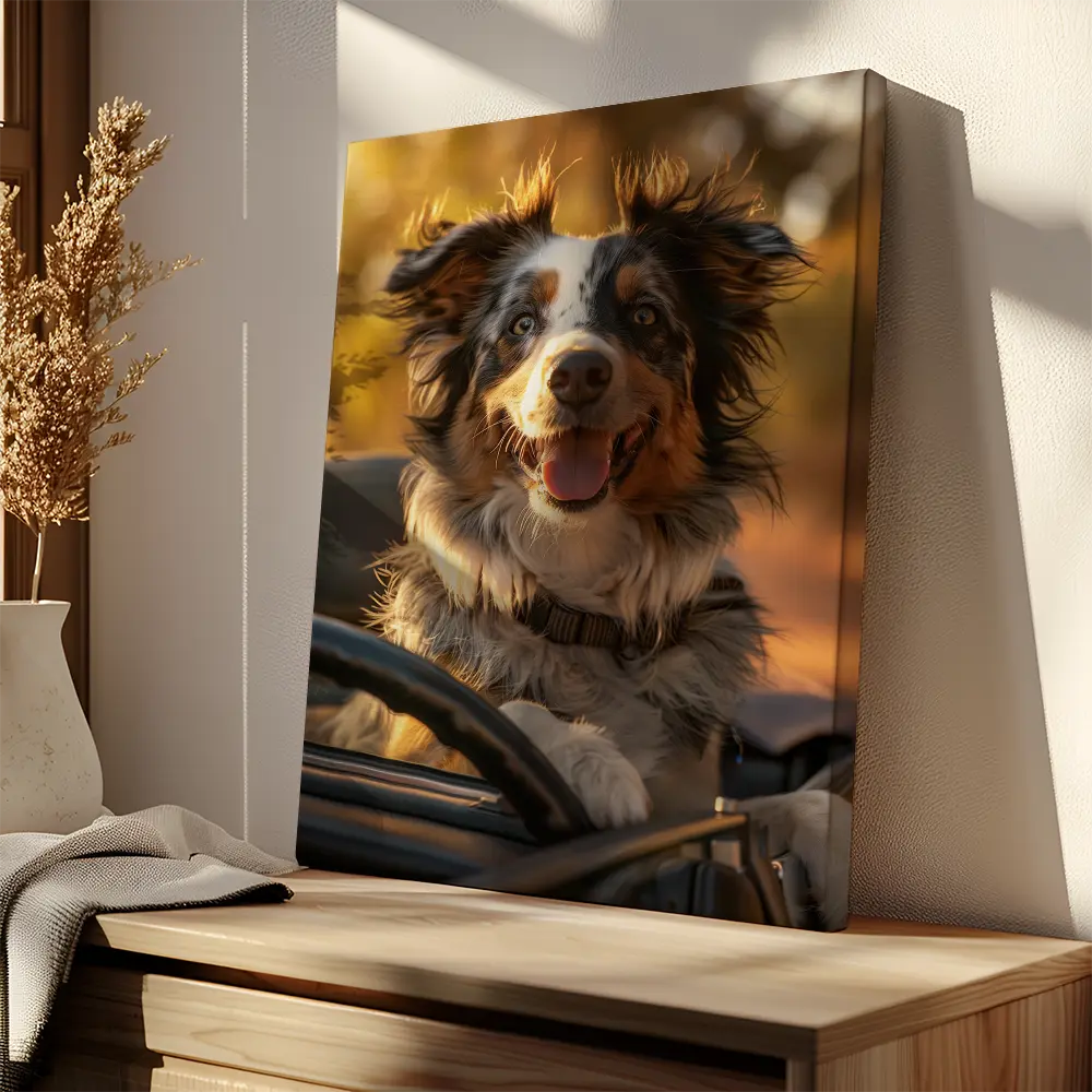 Border Collie Car