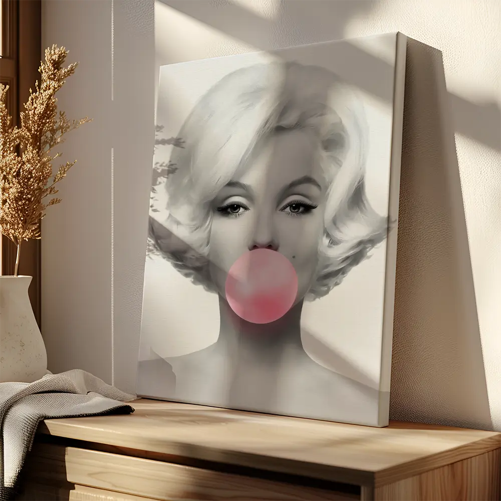 Bubblegum Black And White Girl