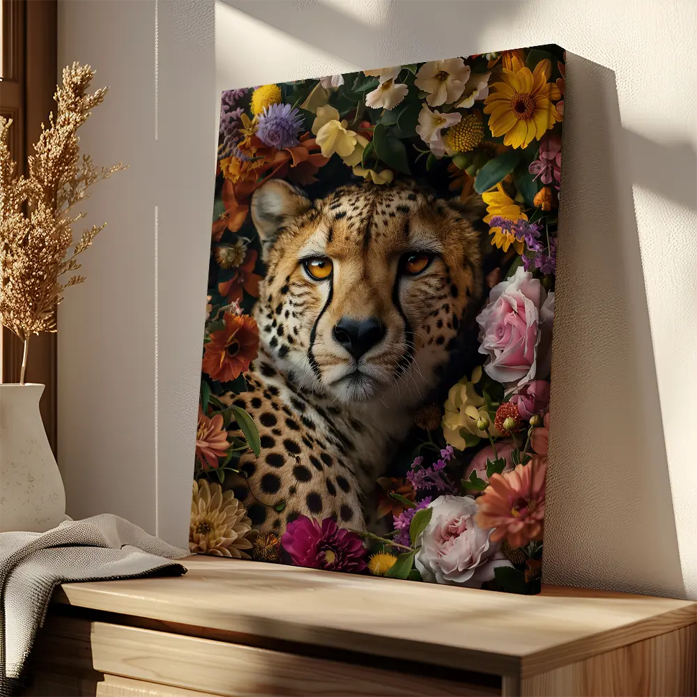 Cheetah Floral Field