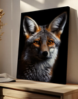 Cross Fox Black Portrait