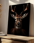 Deer Black Portrait