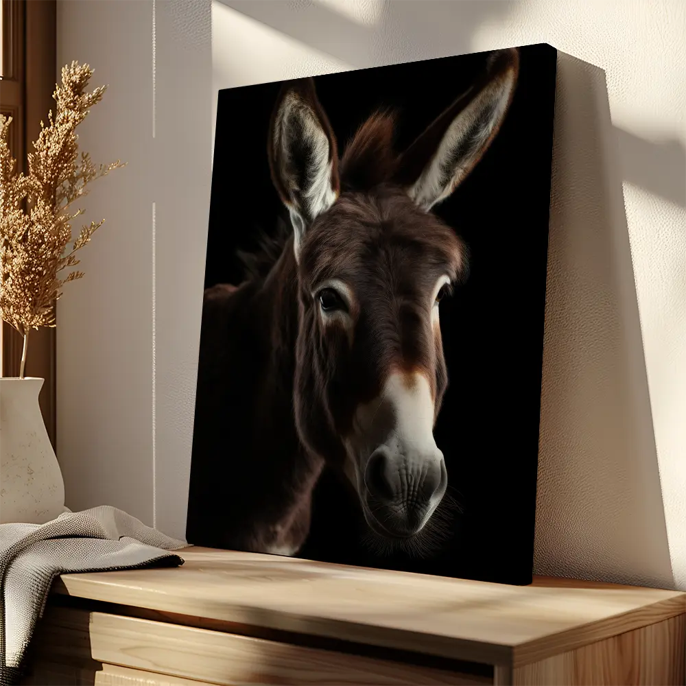 Donkey Black Portrait