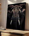 Elephant Black Portrait