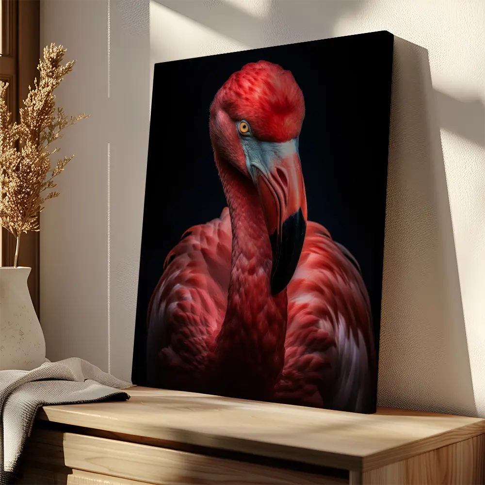Flamingo Black Portrait