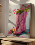 Floral Pink Boots