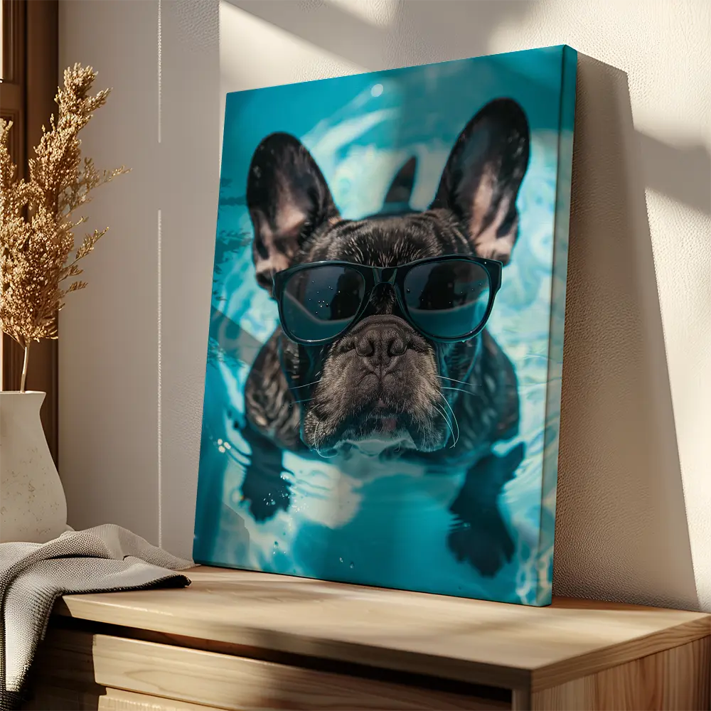 French Bulldog Swimming