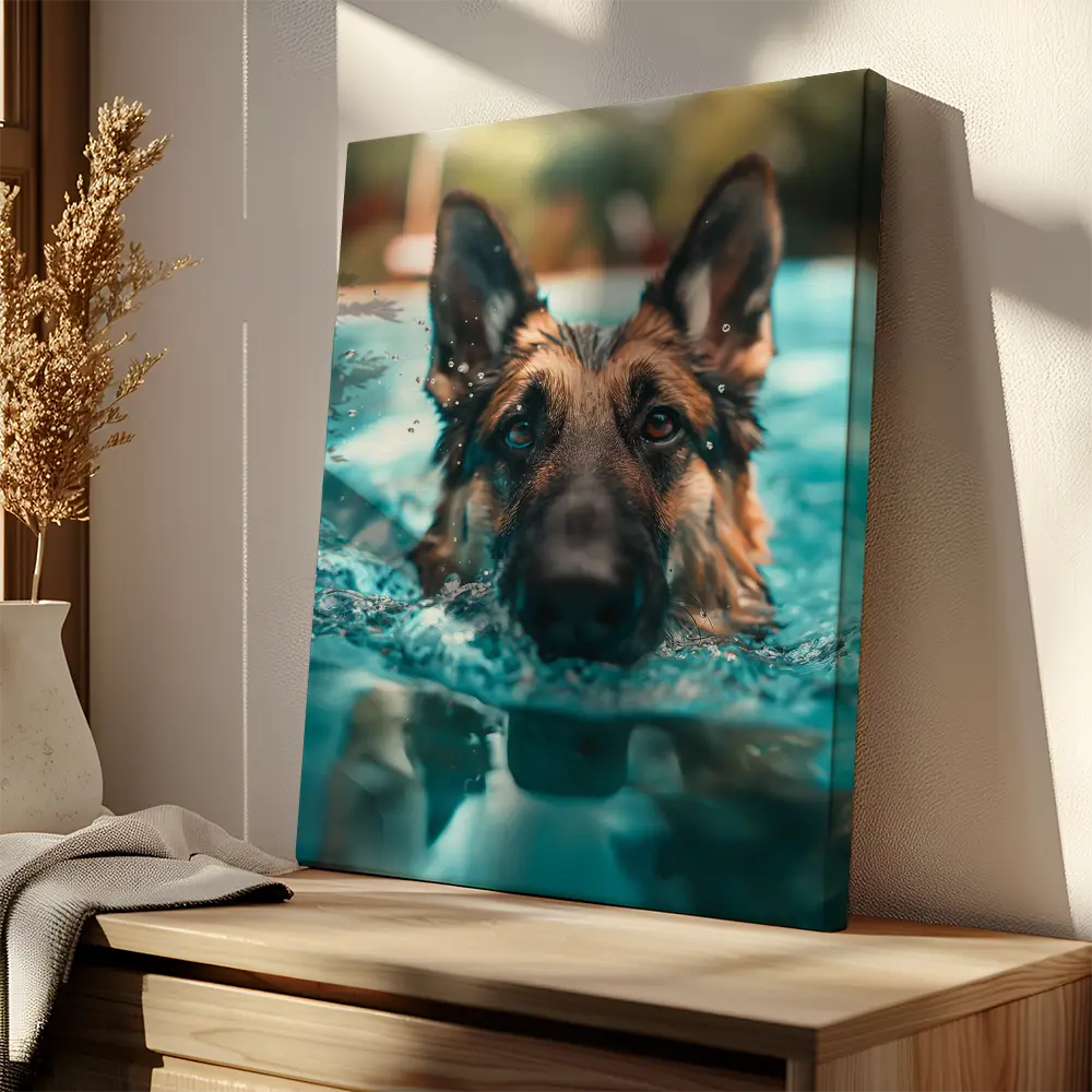 German Shepherd Swimming