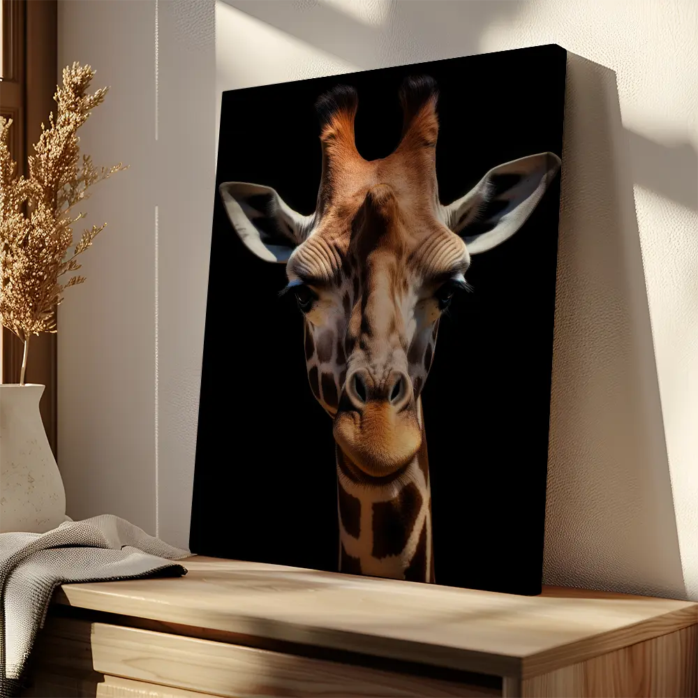 Giraffe Black Portrait