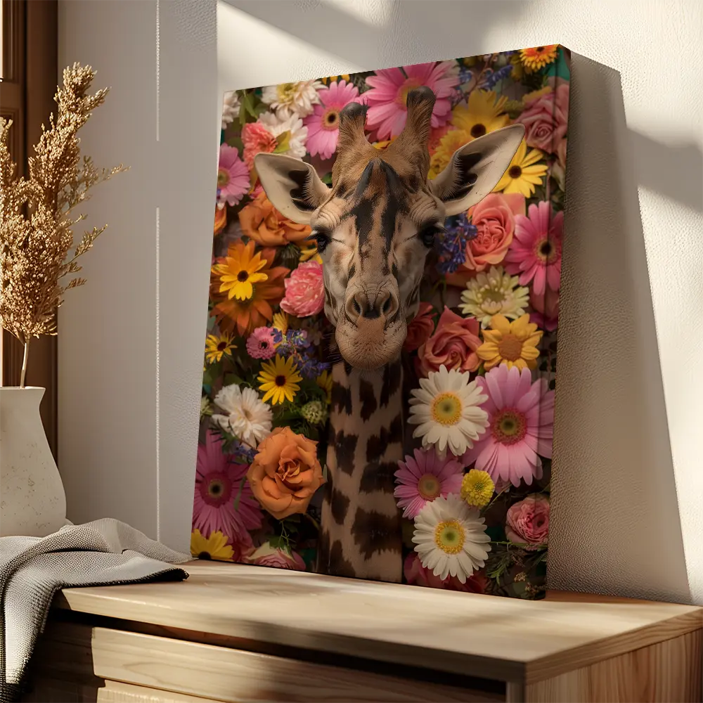 Giraffe Flowers Dream