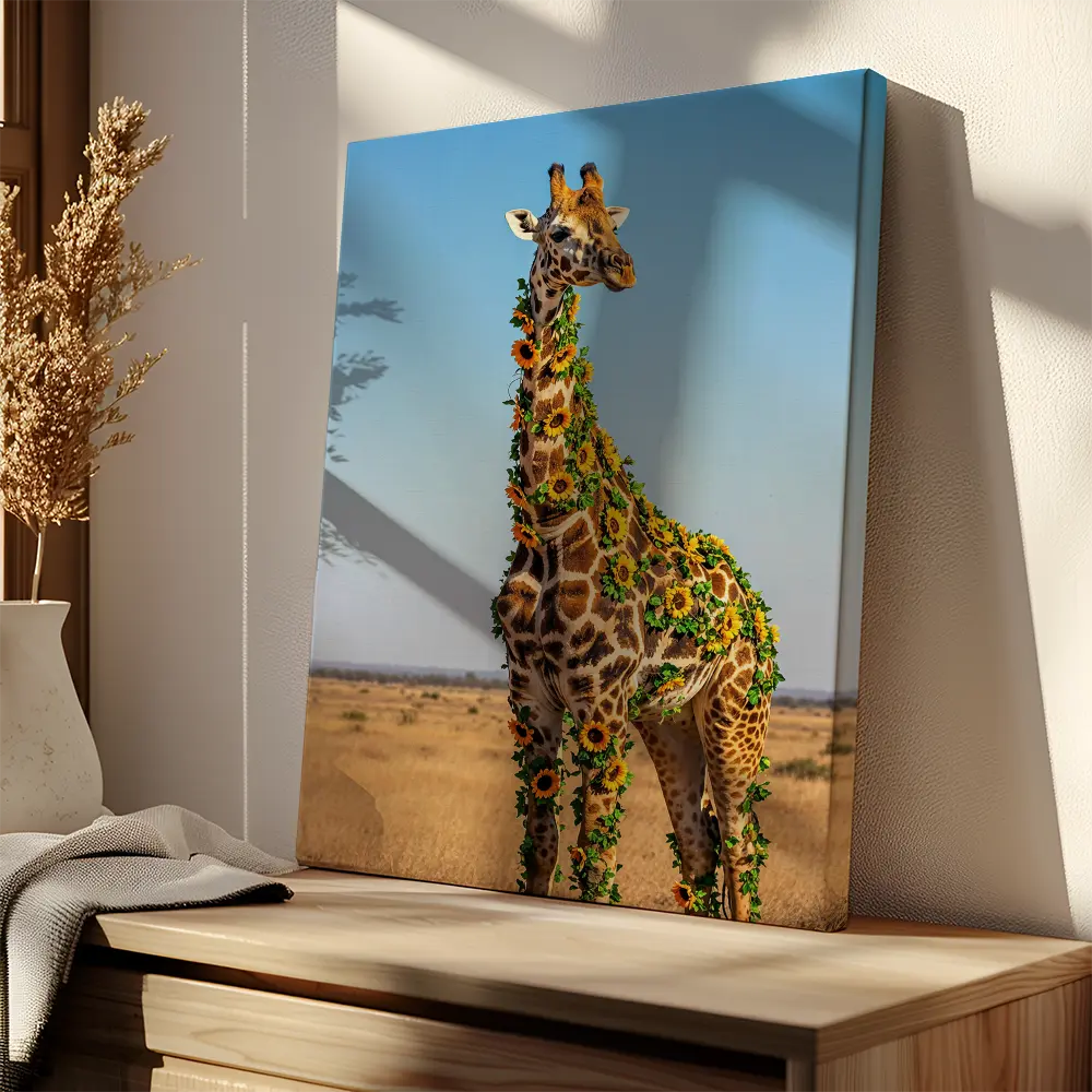 Giraffe Safari Flowers