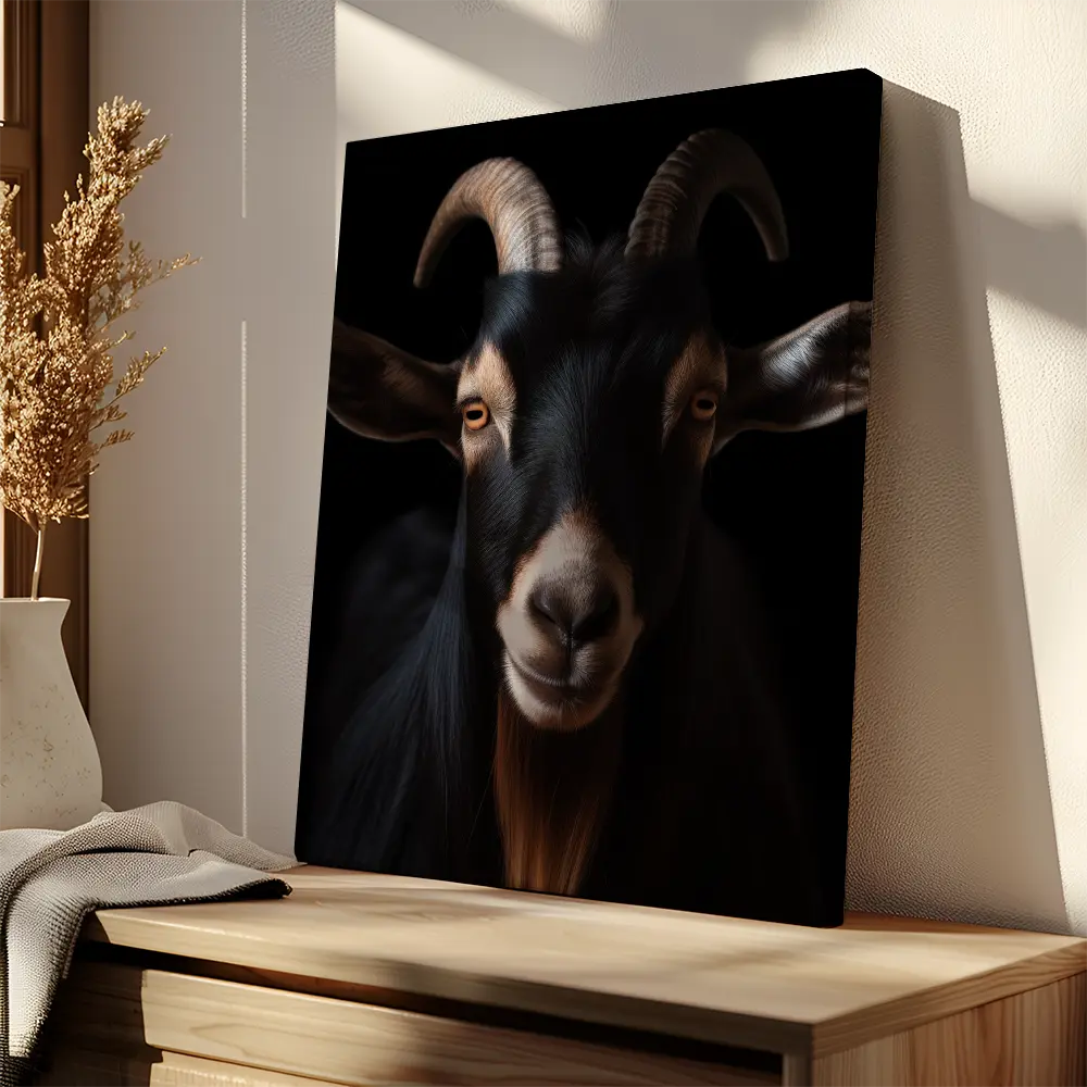Goat Black Portrait