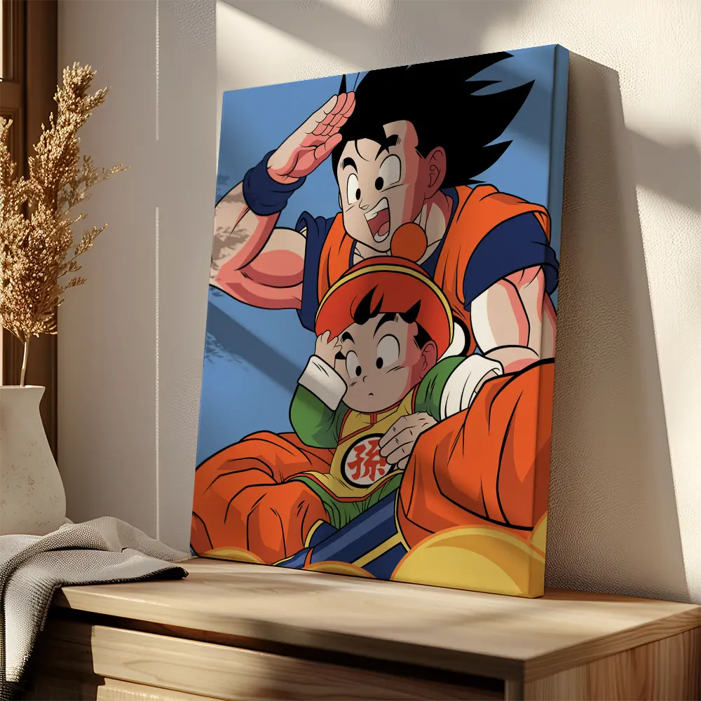 Goku Gohan Happy Flying