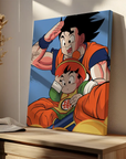 Goku Gohan Happy Flying
