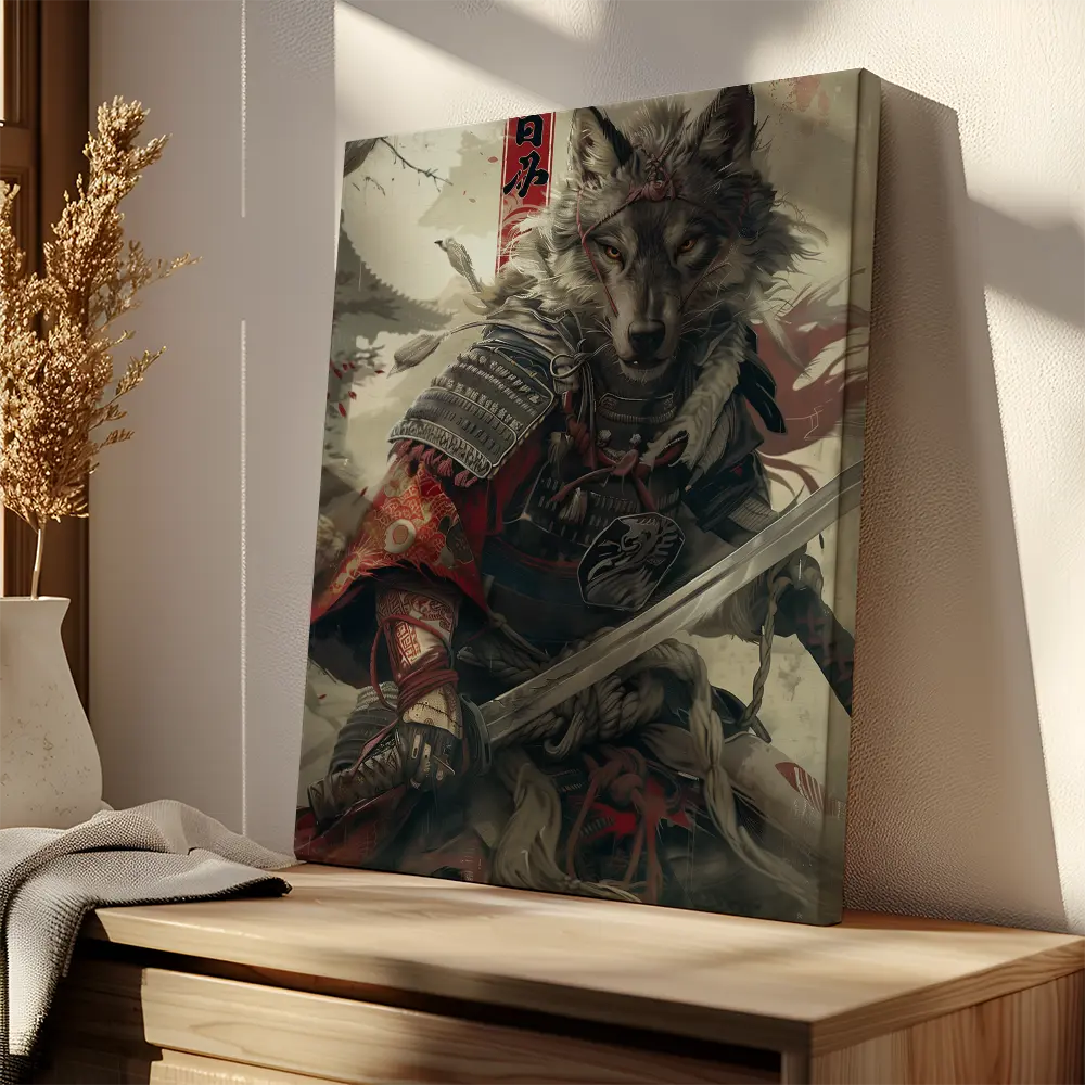 Japanese Wolf Samurai