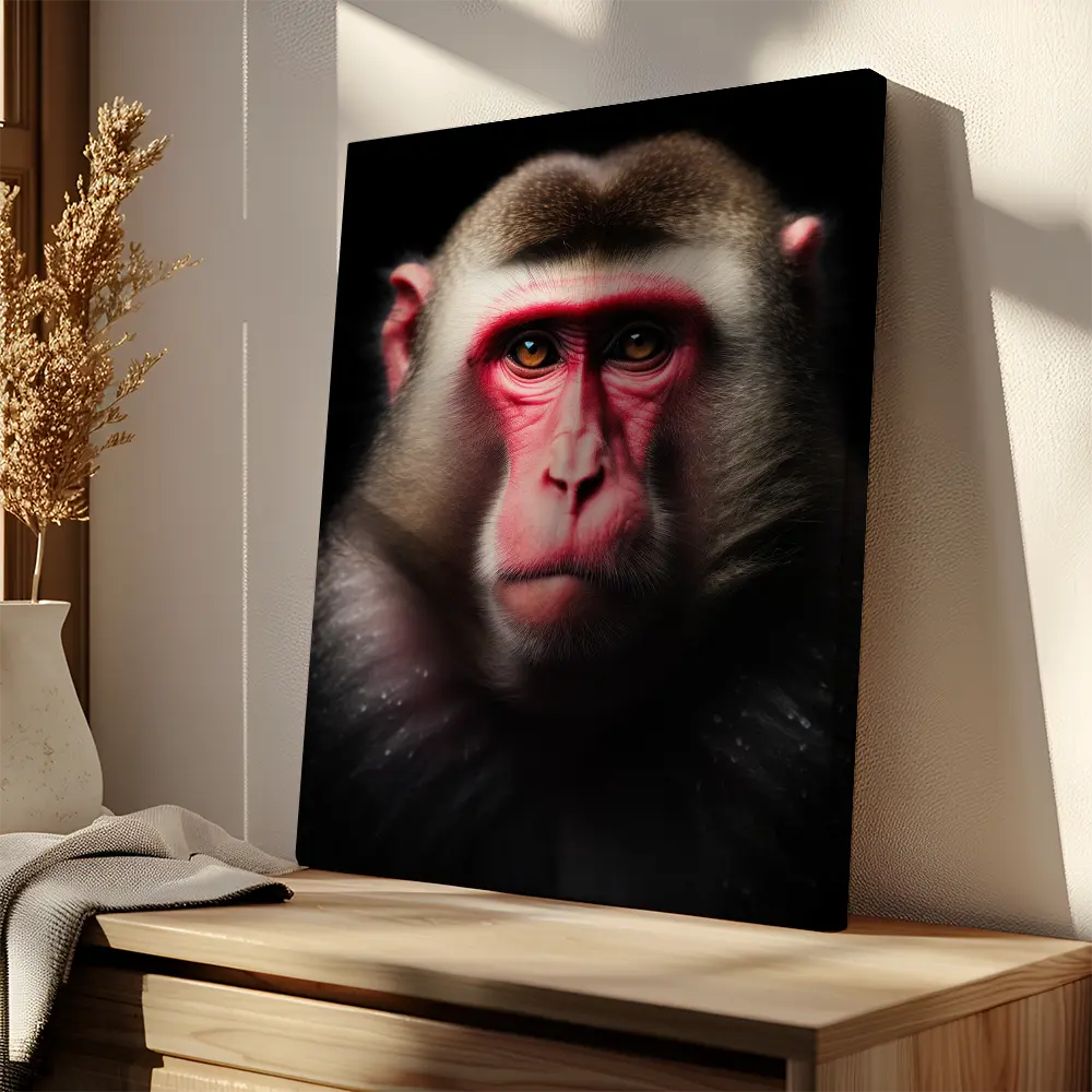 Macaque Black Portrait
