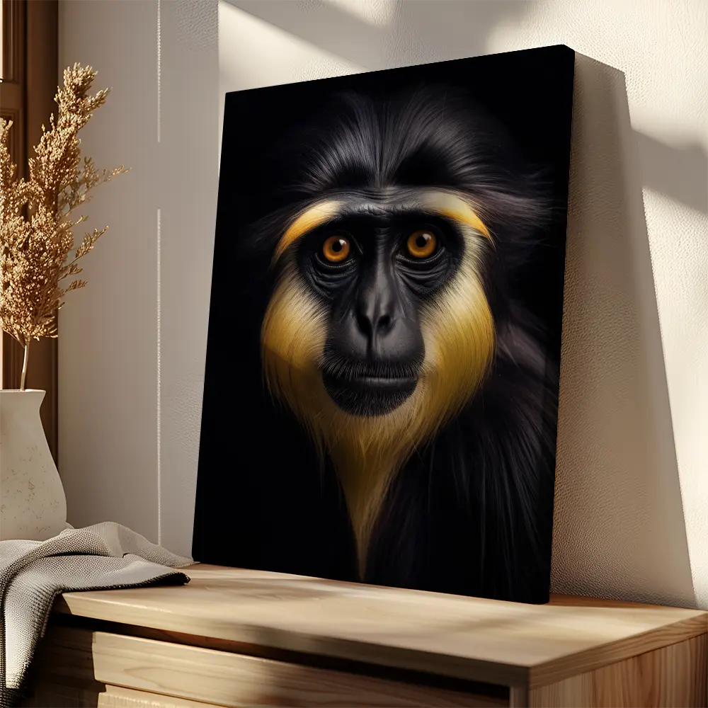 Monkey Black Portrait