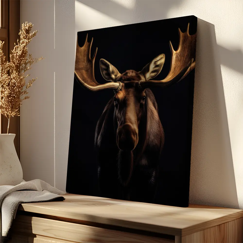 Moose Black Portrait
