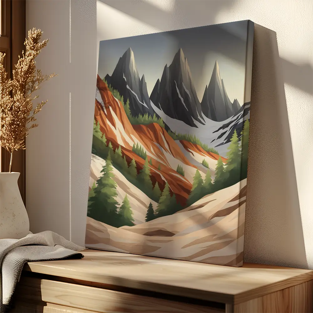 Mountain Forest Illustration