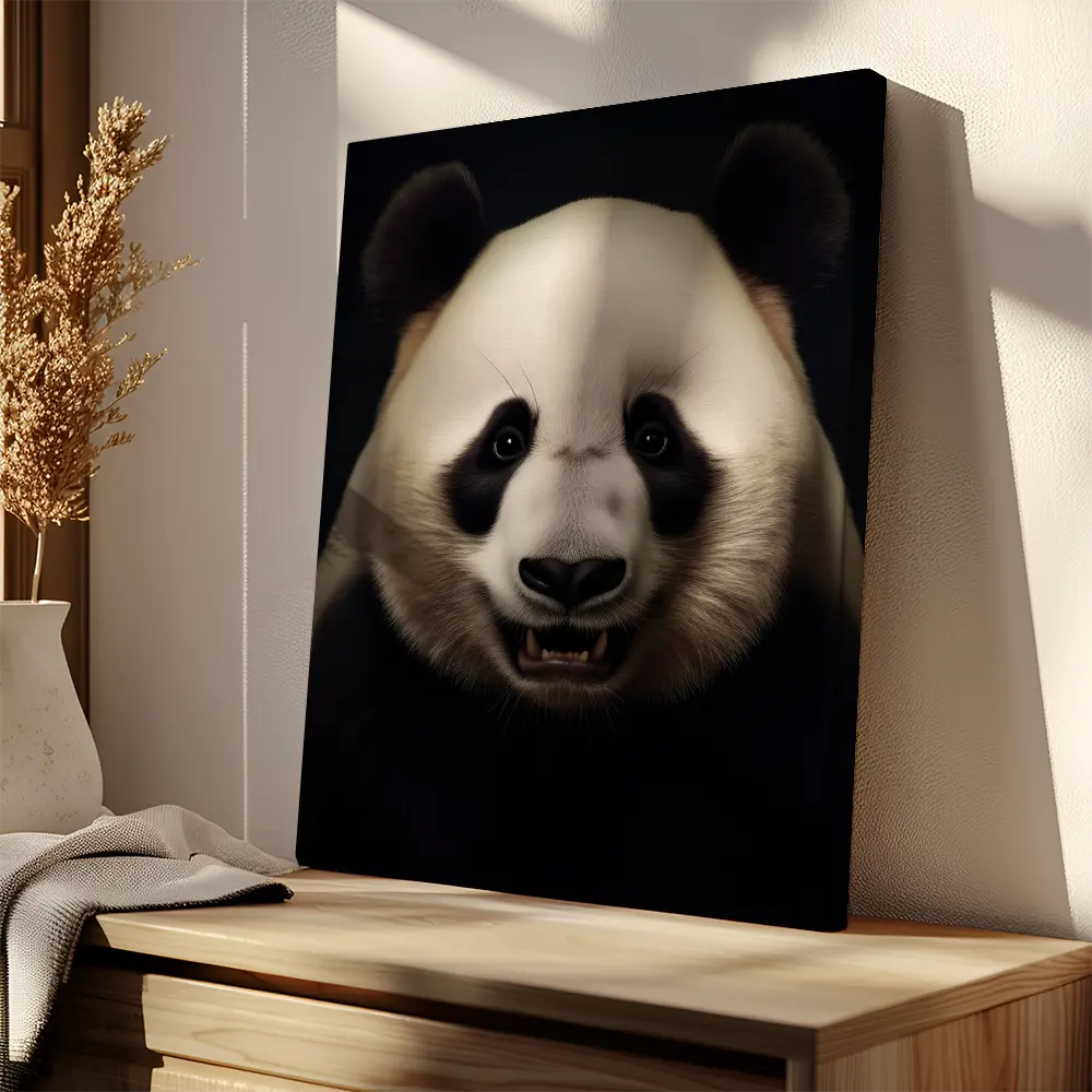 Panda Black Portrait
