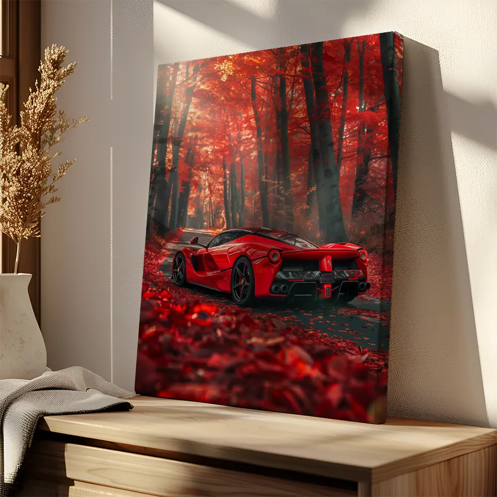Red LaFerrari Autumn