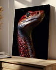 Red Snake Black Portrait