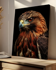 Red Tailed Hawk Black Portrait