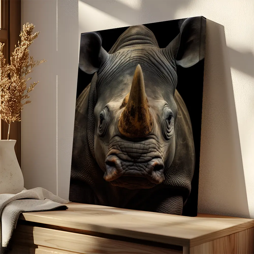 Rhino Black Portrait