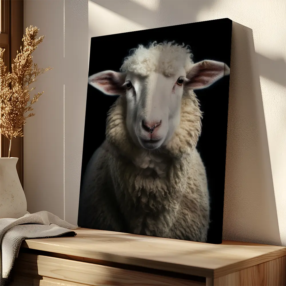 Sheep Black Portrait