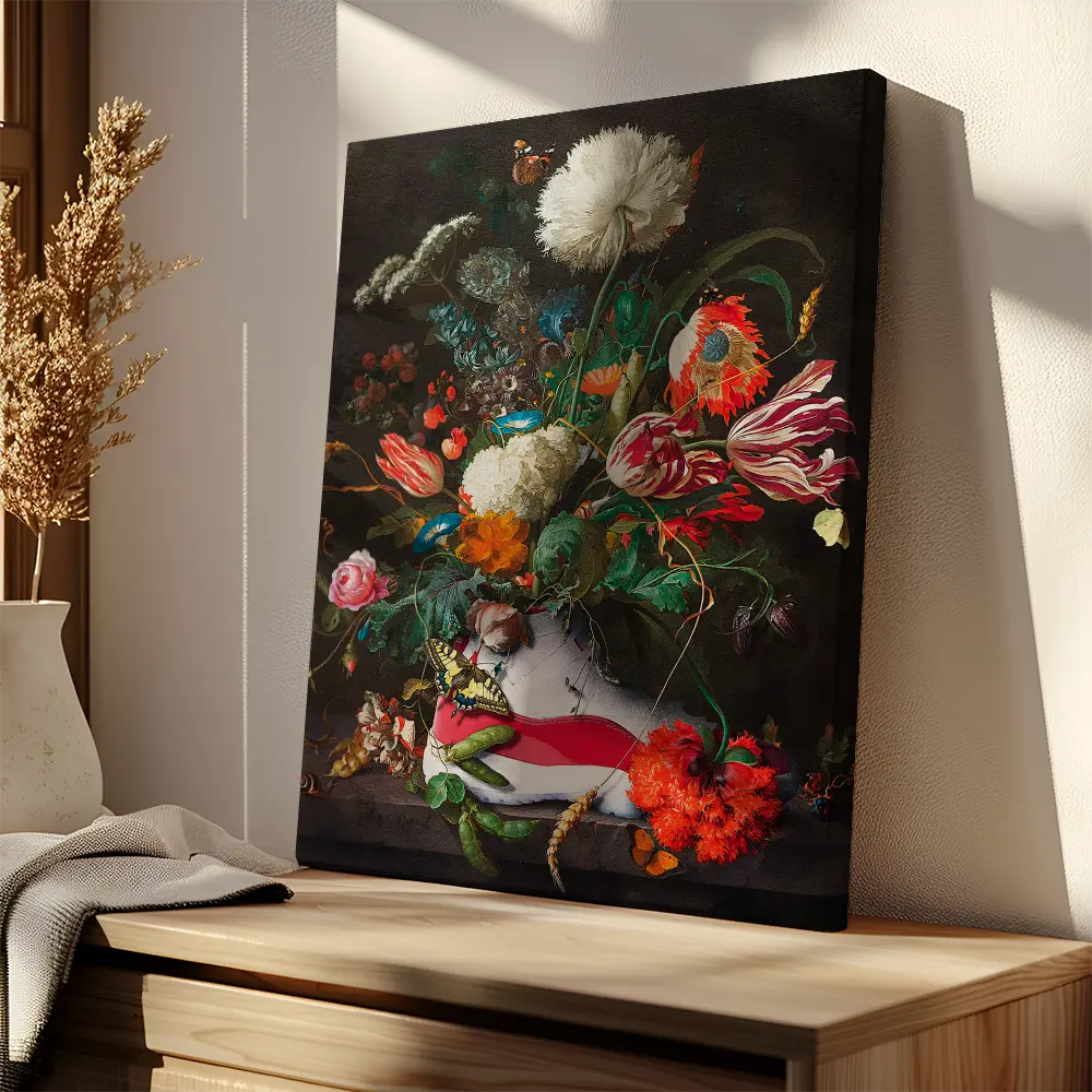 Shoe Flowers Painting