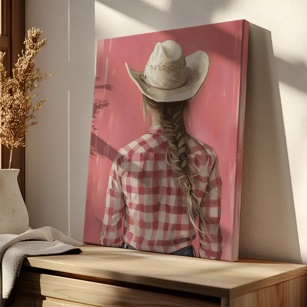 Striped Shirt Cowgirl