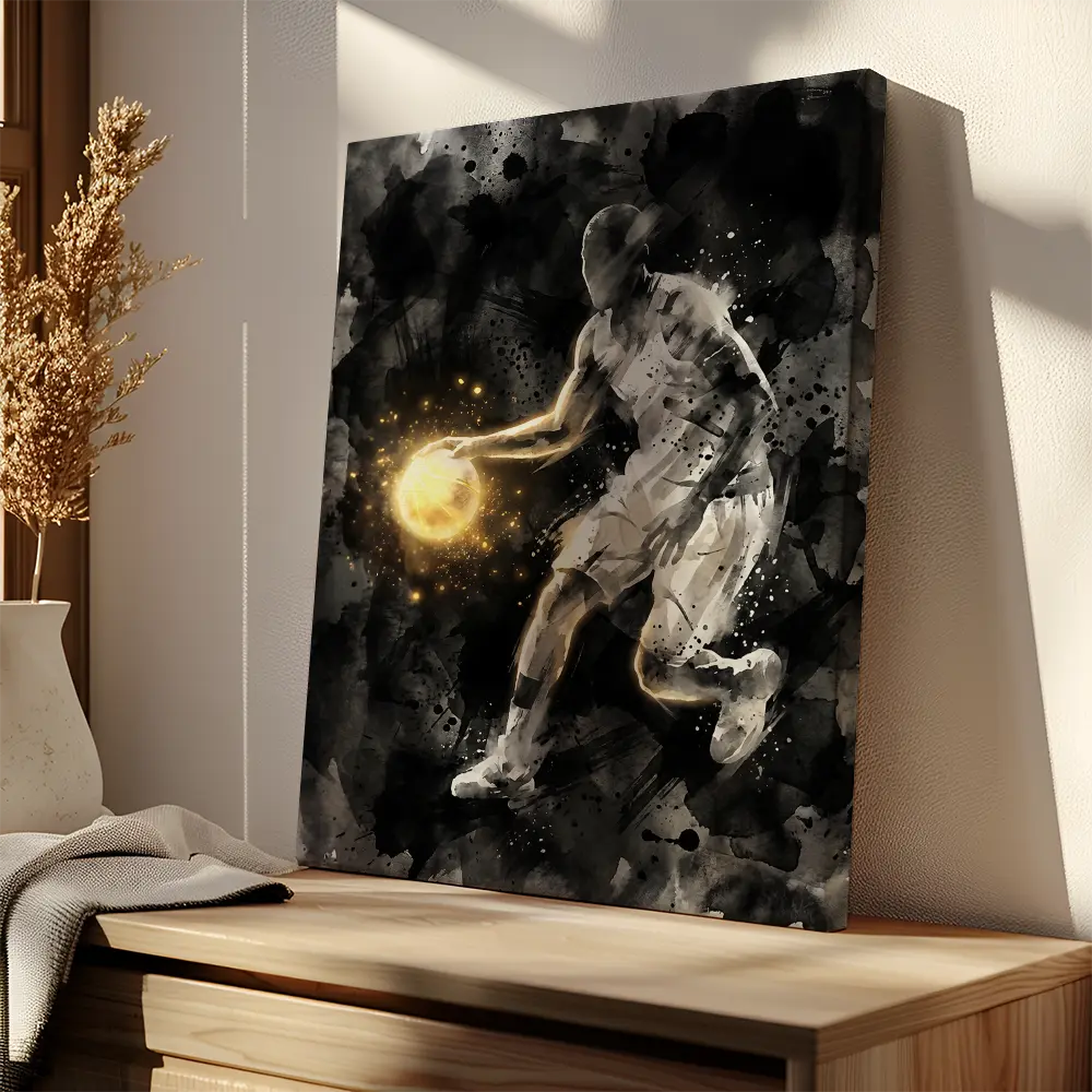 Glowing Watercolor Basketballer