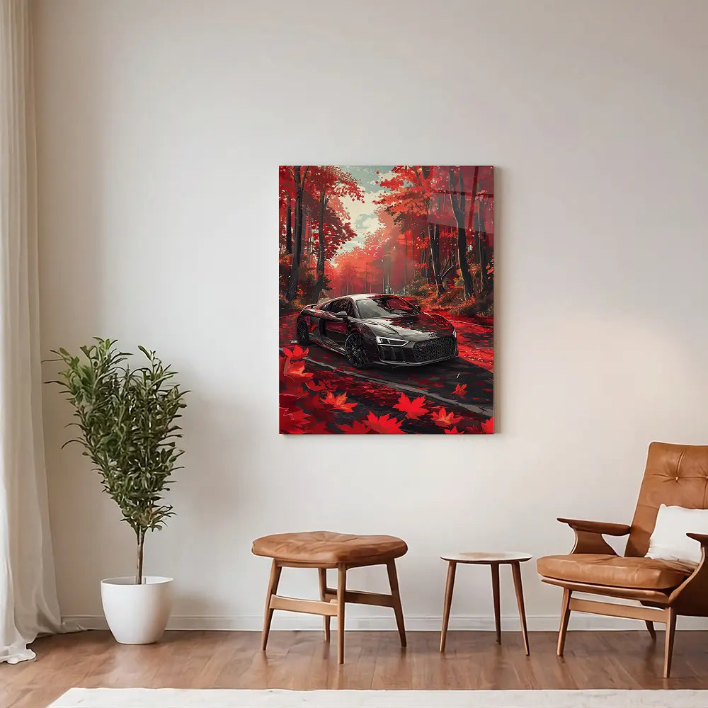 Black Audi Red Autumn