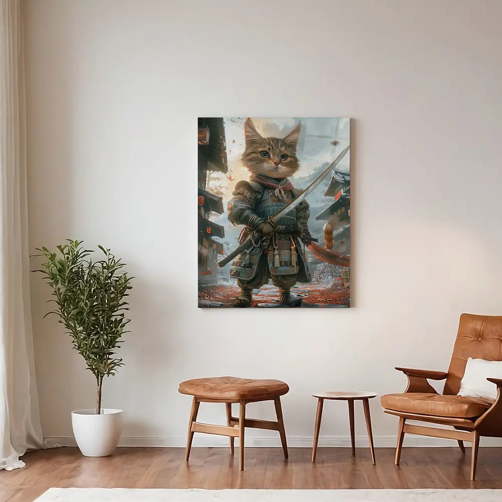 Cute Samurai Cat