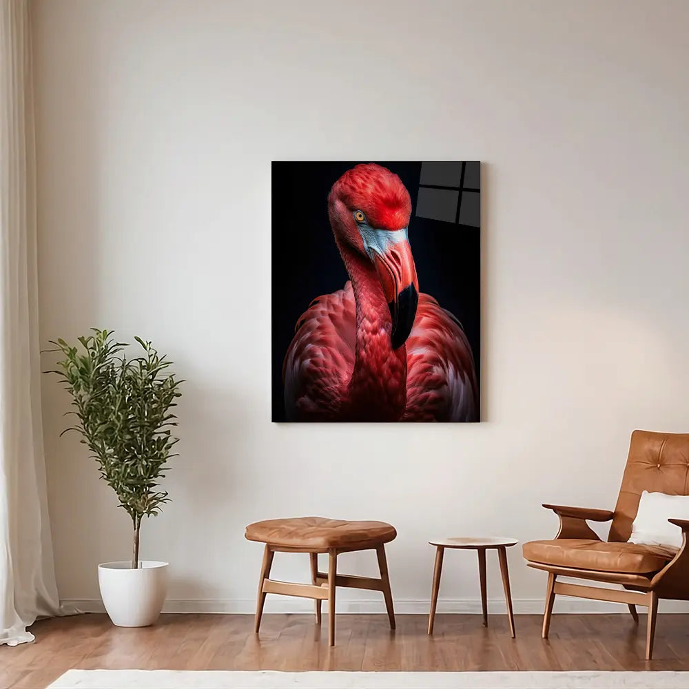 Flamingo Black Portrait