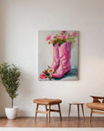 Floral Pink Boots