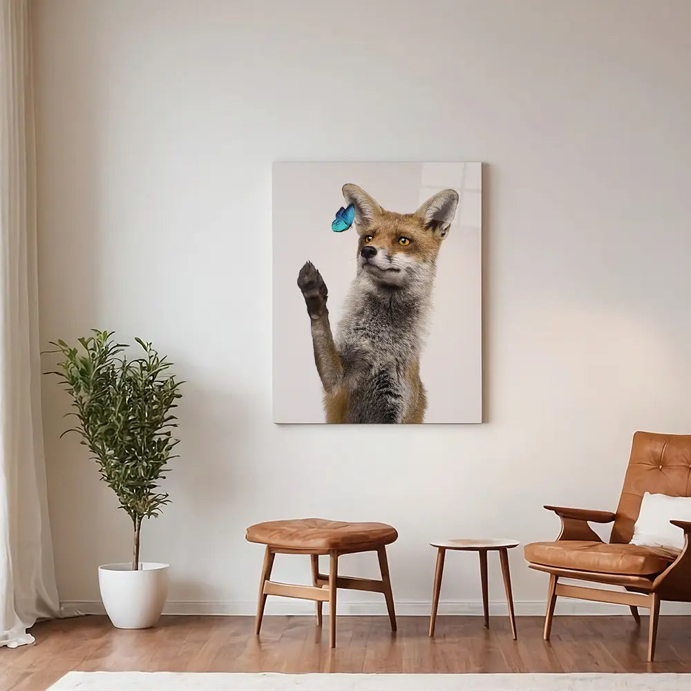 Fox Catching Butterfly