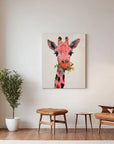 Giraffe Eating Plants